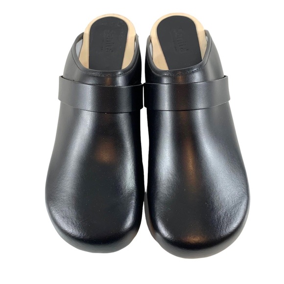 Sanita Mens Size 47 Black Slip On Open Back Danish Clogs Shoes 13 US with Strap main image 8